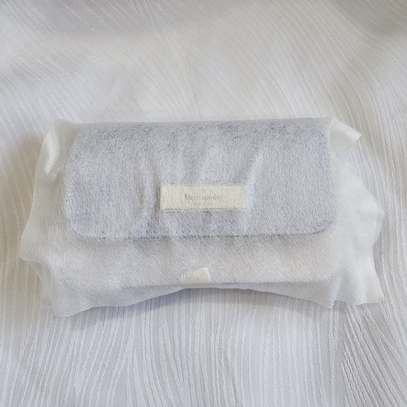 Kate Spade Metallic Purple Patent Card Case on Chain Crossbody RARE - Picture 6 of 6